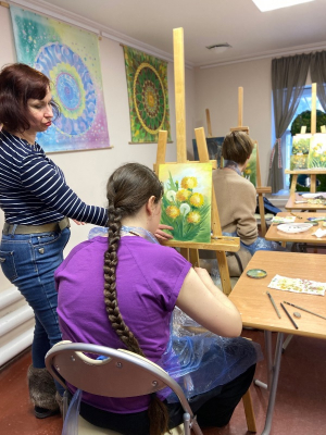 21 января в рамках арт-резиденции «ВМашарова» состоялся мастер-класс по живописи маслом
