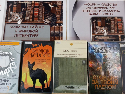 «Кошачьи тайны в мировой литературе», - книжная выставка